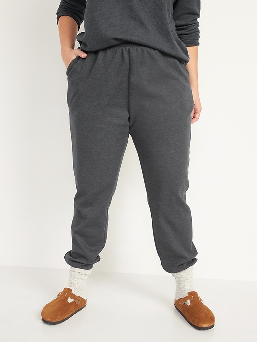 Image number 5 showing, High-Waisted Thermal-Knit Jogger Pajama Pants