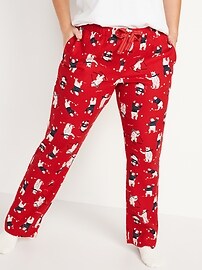 Matching Printed Flannel Pajama Pants 