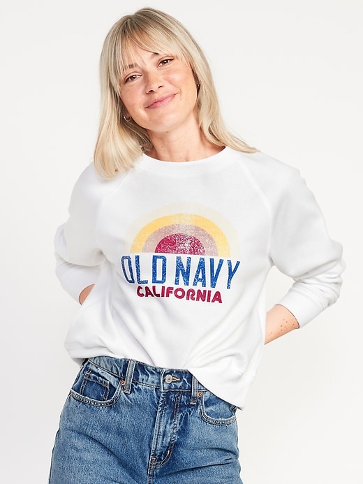 Oldnavy Vintage Logo Crew-Neck Sweatshirt for Women