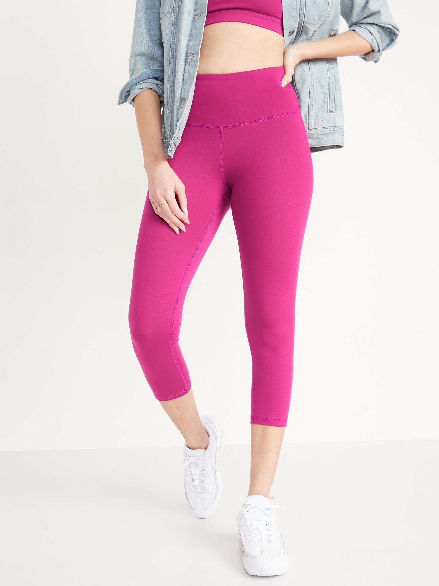 High-Waisted PowerPress Crop Leggings