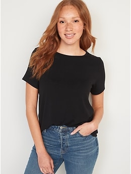 old navy luxe crew neck tee