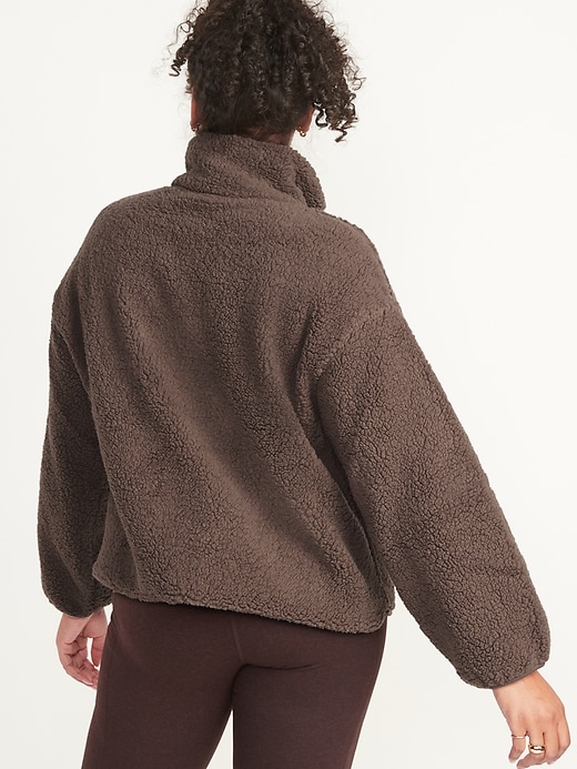 Image number 6 showing, Cozy Sherpa Quarter-Zip Pullover Sweater