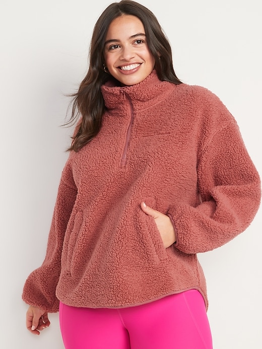 Image number 5 showing, Cozy Sherpa Quarter-Zip Pullover Sweater