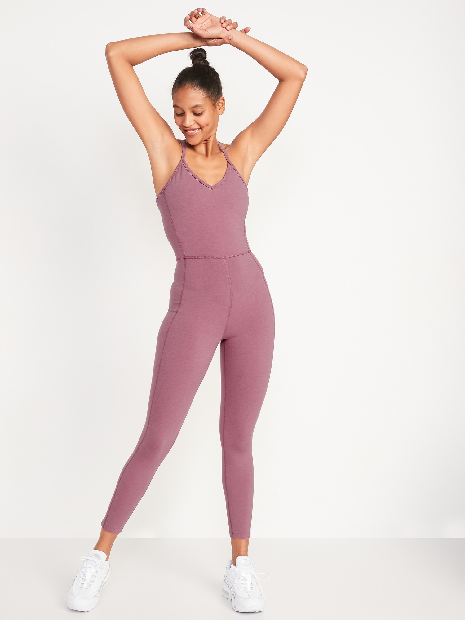 Old Navy PowerChill 7/8-Length Cami Jumpsuit for Women pink. 1