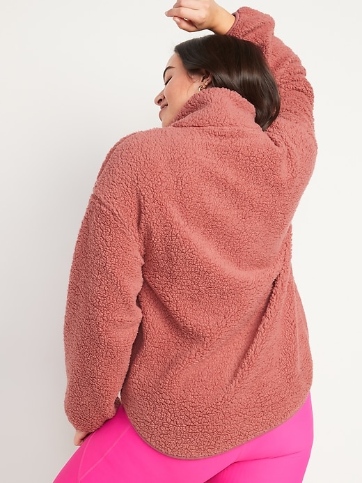 Image number 6 showing, Cozy Sherpa Quarter-Zip Pullover Sweater