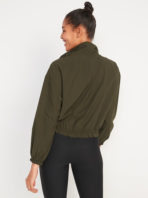 Image number 2 showing, StretchTech Loose Cropped Full-Zip Jacket