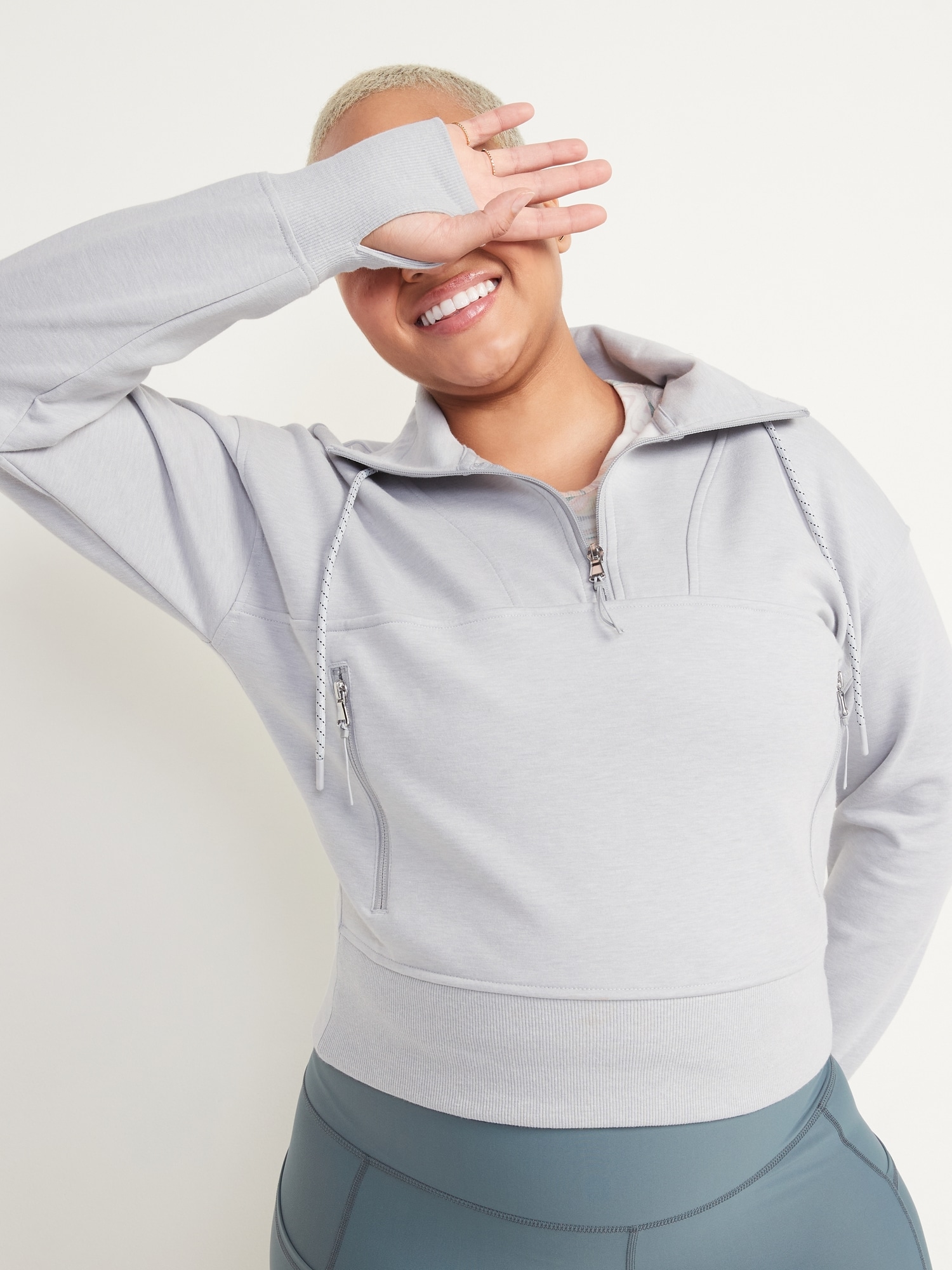 Dynamic Fleece Half-Zip Sweatshirt for Women | Old Navy