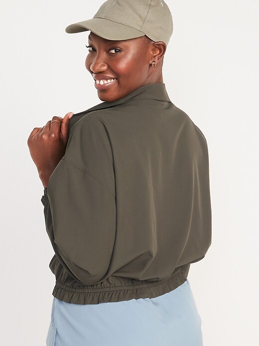 Image number 6 showing, StretchTech Loose Cropped Full-Zip Jacket