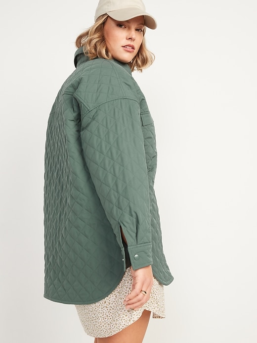 Image number 6 showing, StretchTech Oversized Quilted Shacket