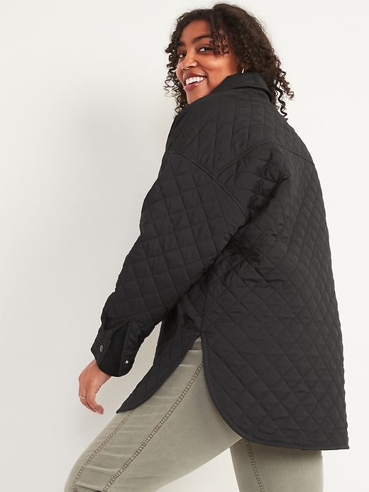 Image number 6 showing, StretchTech Oversized Quilted Shacket for Women