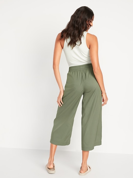 Image number 2 showing, Extra High-Waisted StretchTech Cropped Wide-Leg Pants