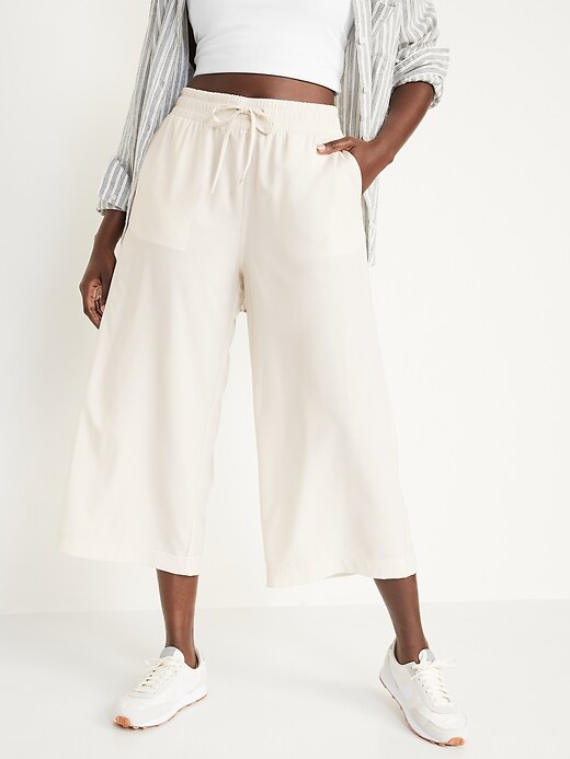 Image number 5 showing, Extra High-Waisted StretchTech Cropped Wide-Leg Pants