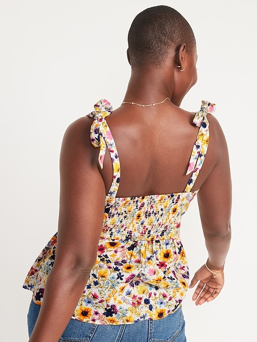 Image number 6 showing, Tie-Shoulder Floral-Print Cami Swing Blouse