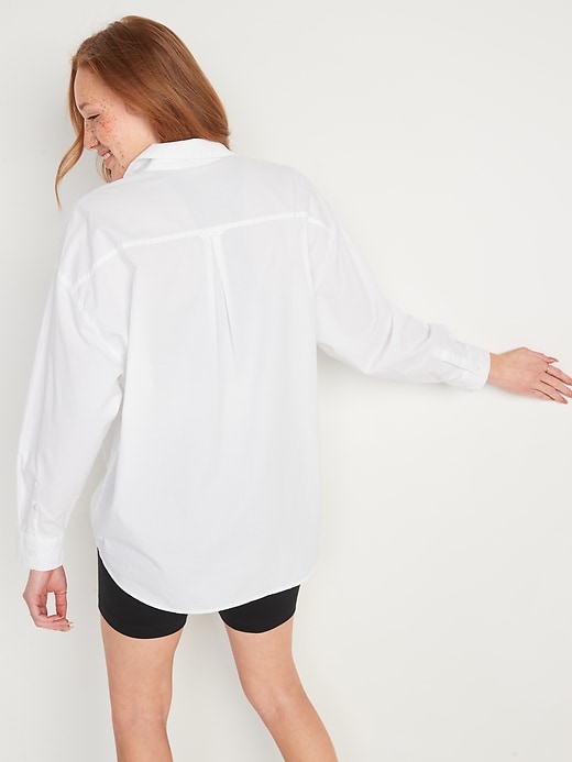 Image number 2 showing, Oversized Boyfriend Long-Sleeve Shirt for Women