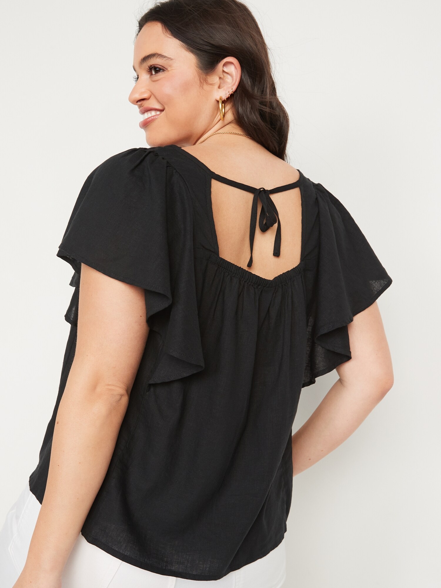 flutter sleeve top old navy