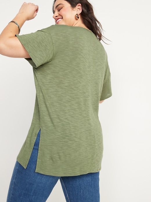 Image number 6 showing, Oversized Luxe Voop-Neck Tunic T-Shirt