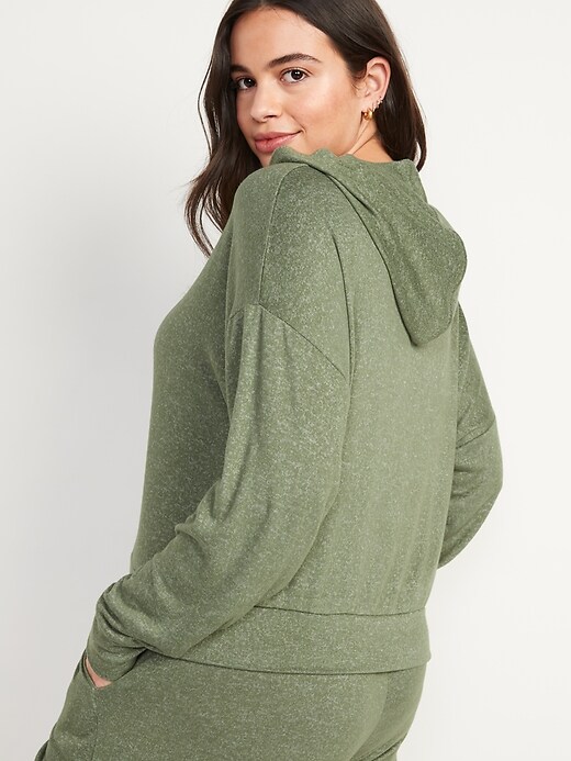 Image number 6 showing, Oversized Plush-Knit Pullover Hoodie for Women