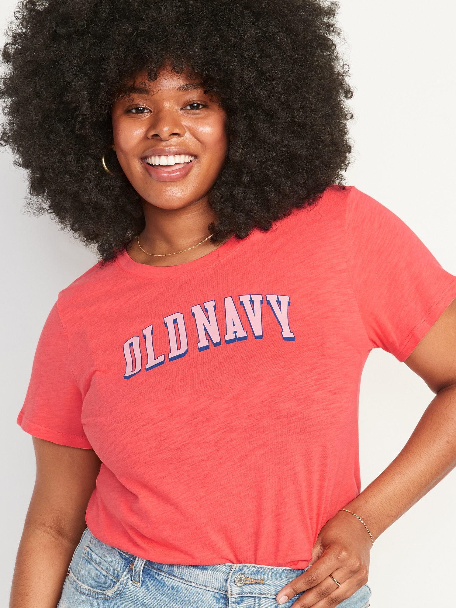 Short Sleeve Logo Graphic T Shirt For Women Old Navy 9876