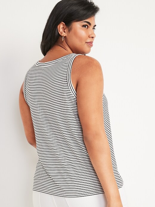Image number 6 showing, Luxe V-Neck Striped Swing Tank Top for Women