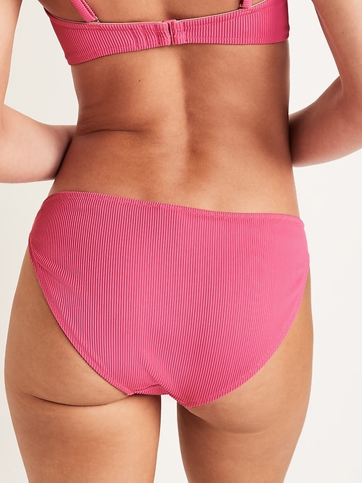 Image number 2 showing, Low-Rise Classic Rib-Knit Bikini Swim Bottoms