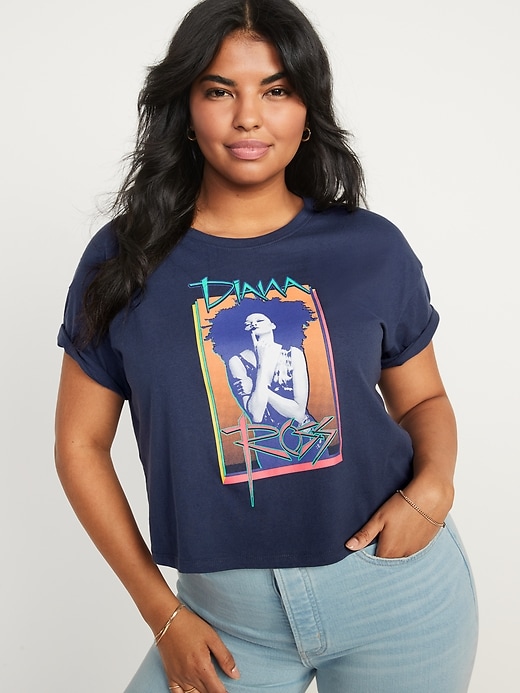 Short-Sleeve Cropped Licensed Pop Culture T-Shirt for Women | Old Navy