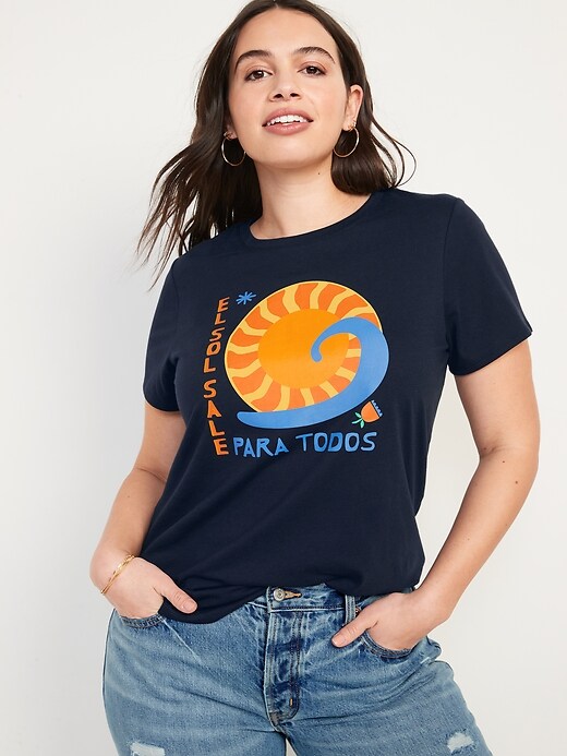 Image number 5 showing, Matching Graphic T-Shirt for Women