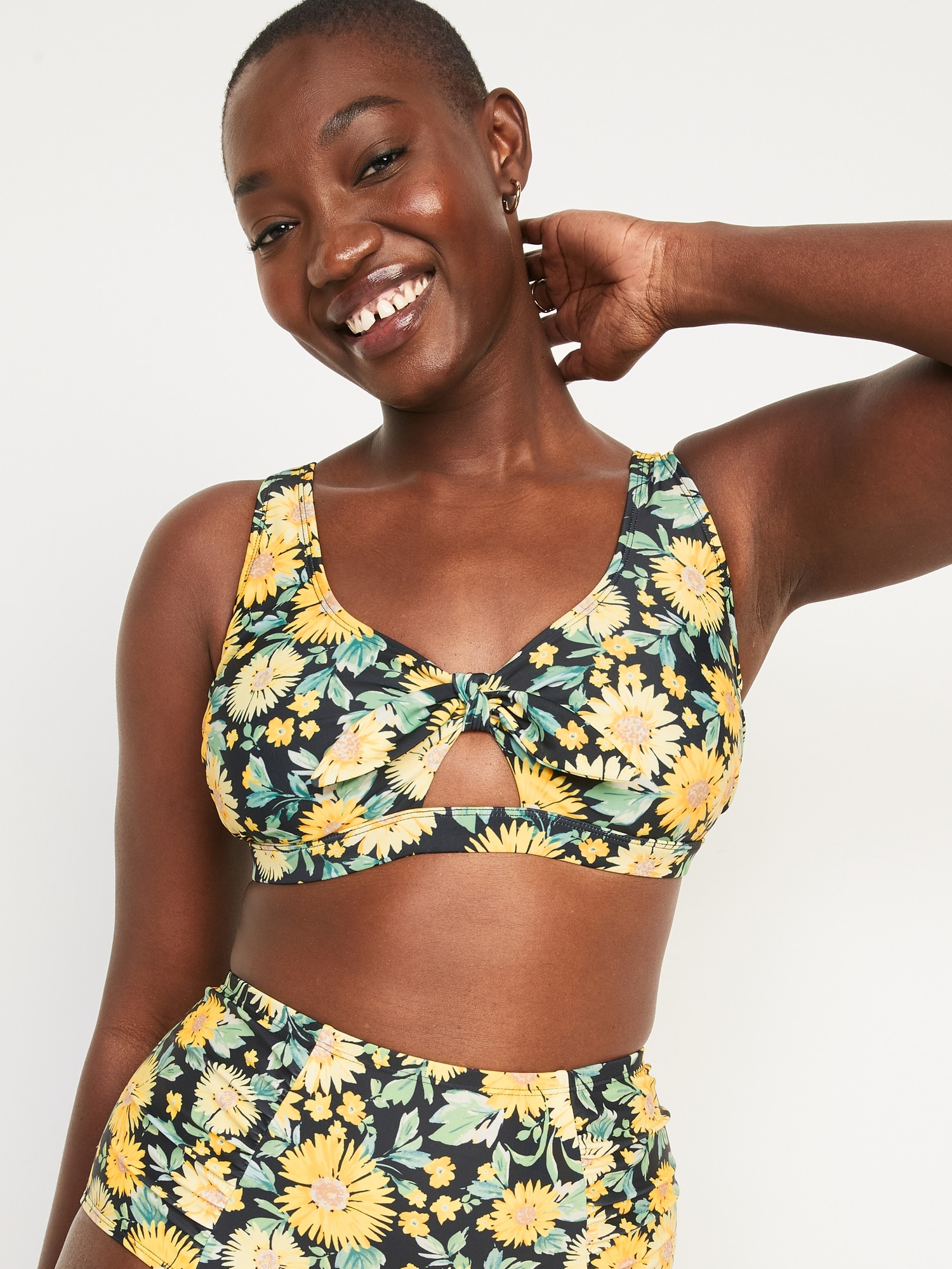 Bikini Tops For Women Large Bust Sunflower Set Women Swimwear