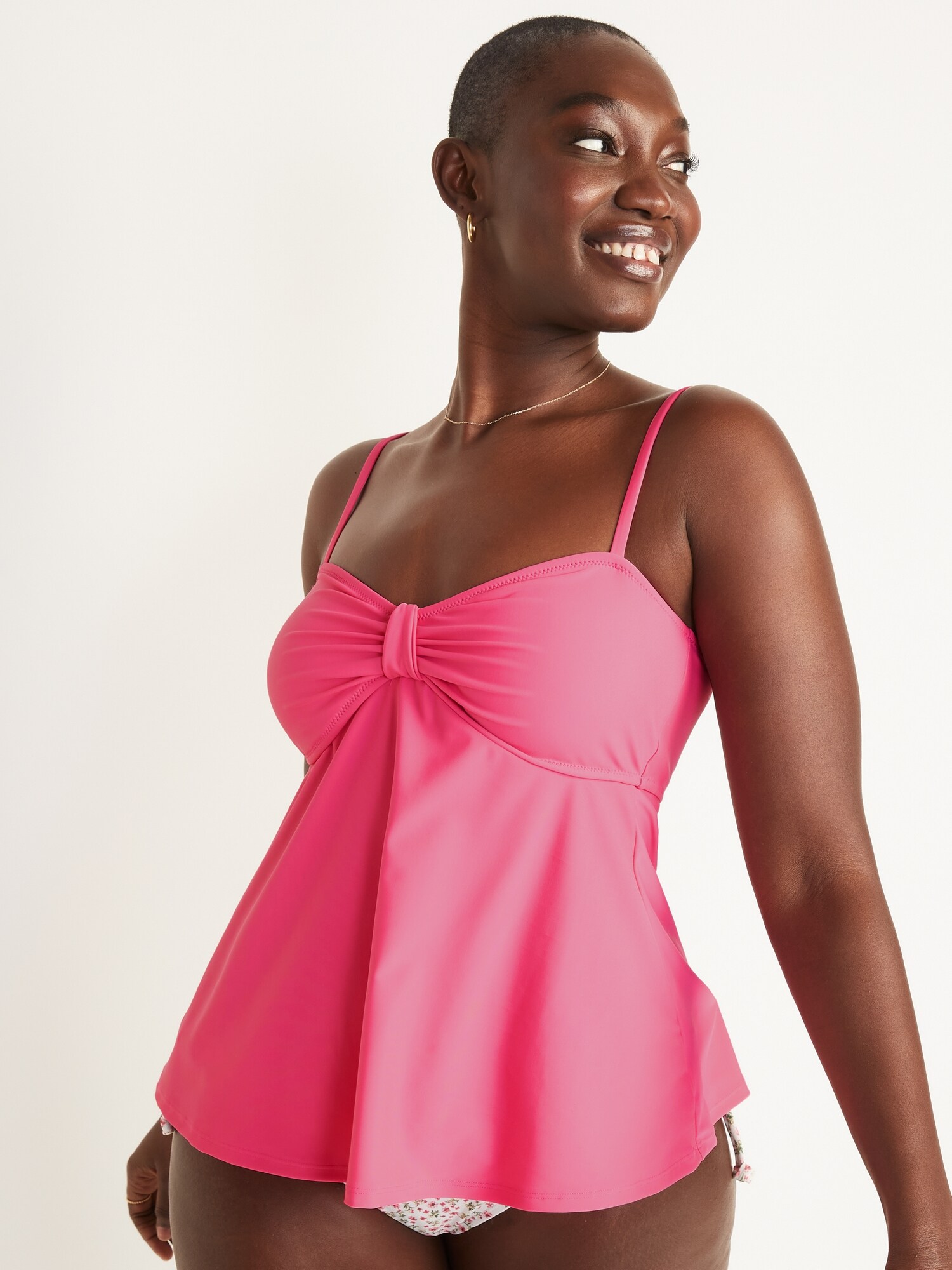 Knotted ALine Tankini Swim Top for Women Old Navy