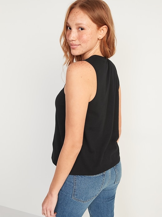 Image number 2 showing, Sleeveless V-Neck EveryWear T-shirt for Women