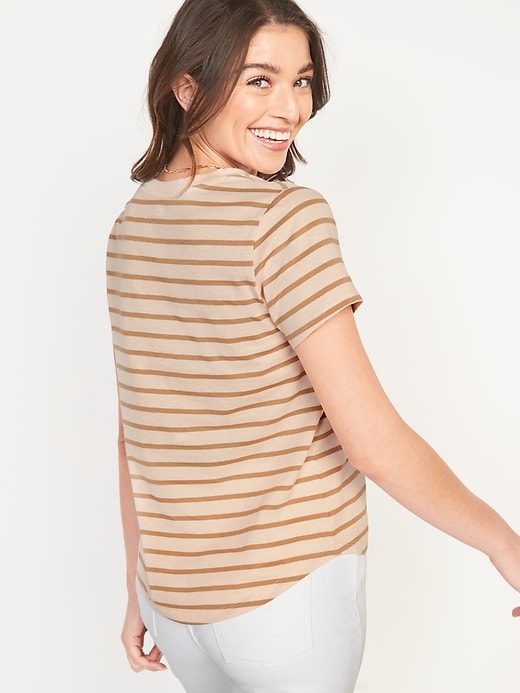 Image number 2 showing, EveryWear Striped Crew-Neck T-Shirt for Women