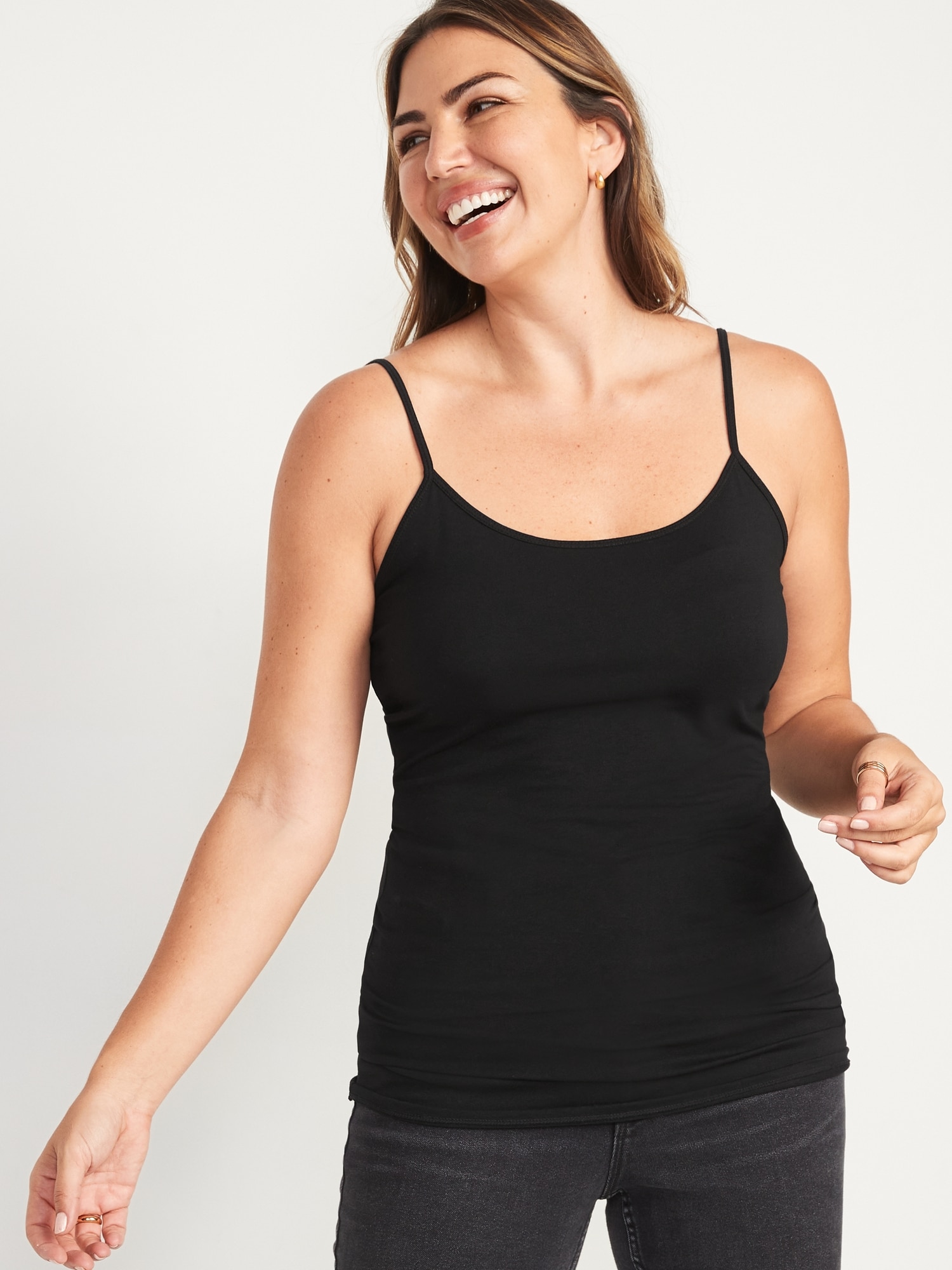 Old Navy First-Layer Fitted Cami Top for Women black - 152216572