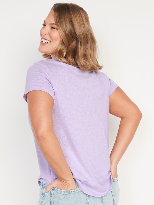 Image number 6 showing, EveryWear Slub-Knit V-Neck T-Shirt for Women