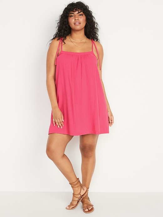 Image number 5 showing, Sleeveless Cotton-Crepe Swim Cover-Up