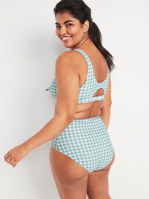 Image number 6 showing, High-Waisted Ruched Bikini Swim Bottoms