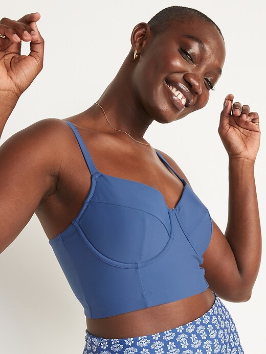 Image number 5 showing, Underwire Longline Swim Top