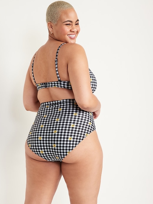 Image number 5 showing, Extra High-Waisted Printed French-Cut Swim Bottoms