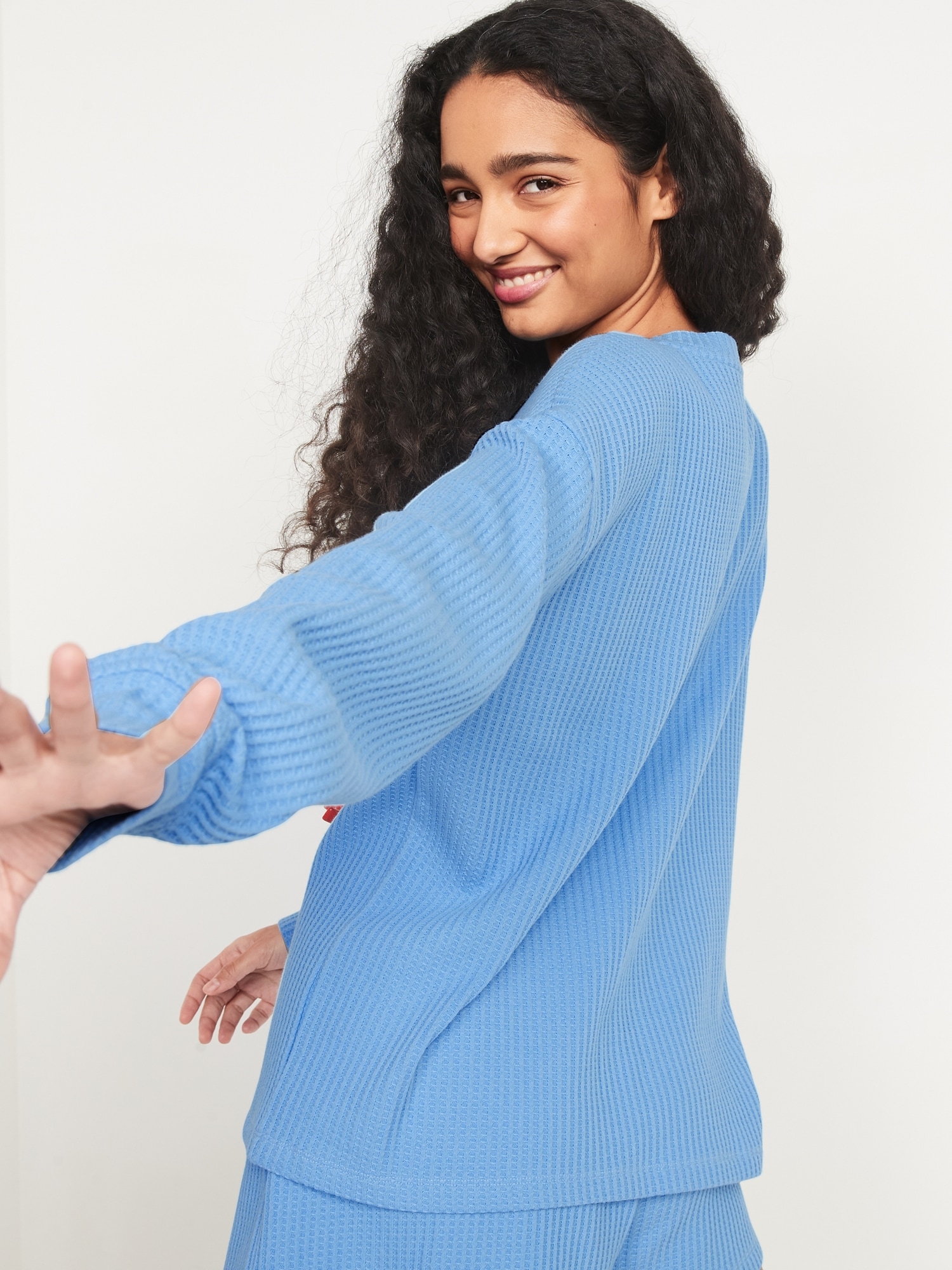 Thermal Henley Pajama Tunic Top for Women | Old Navy
