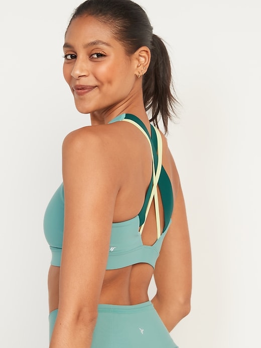 Image number 2 showing, Medium Support PowerSoft Strappy Cross-Back Sports Bra