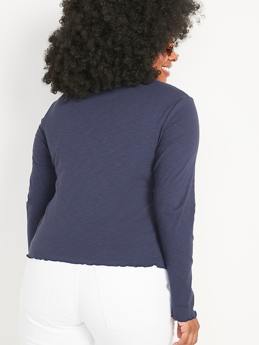 Image number 6 showing, Slim-Fit Rib-Knit Long-Sleeve T-Shirt
