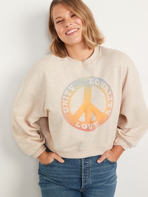 Image number 5 showing, Oversized Graphic Sweatshirt for Women