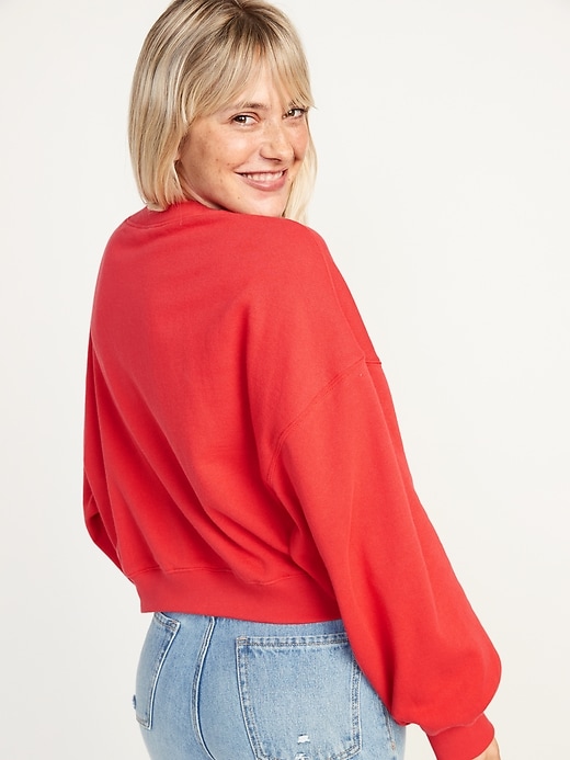Image number 2 showing, Oversized Long-Sleeve Sweatshirt for Women