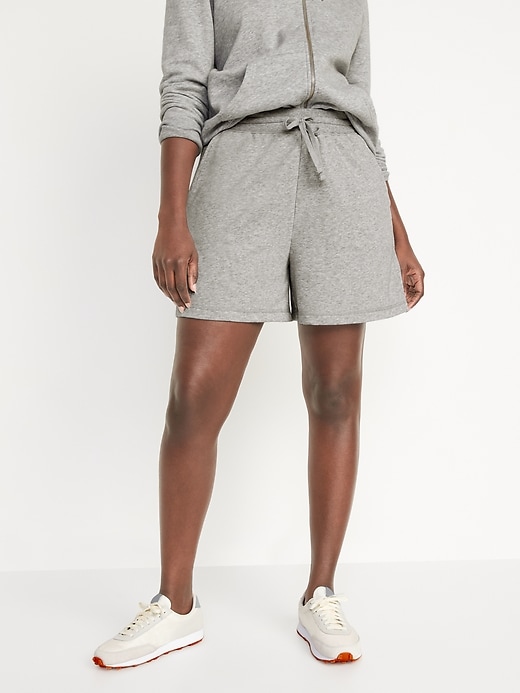 Image number 5 showing, Extra High-Waisted Vintage Sweat Shorts -- 5-inch inseam
