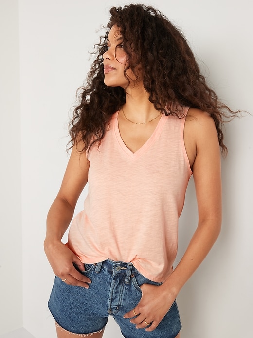 Image number 1 showing, EveryWear V-Neck Sleeveless T-Shirt for Women