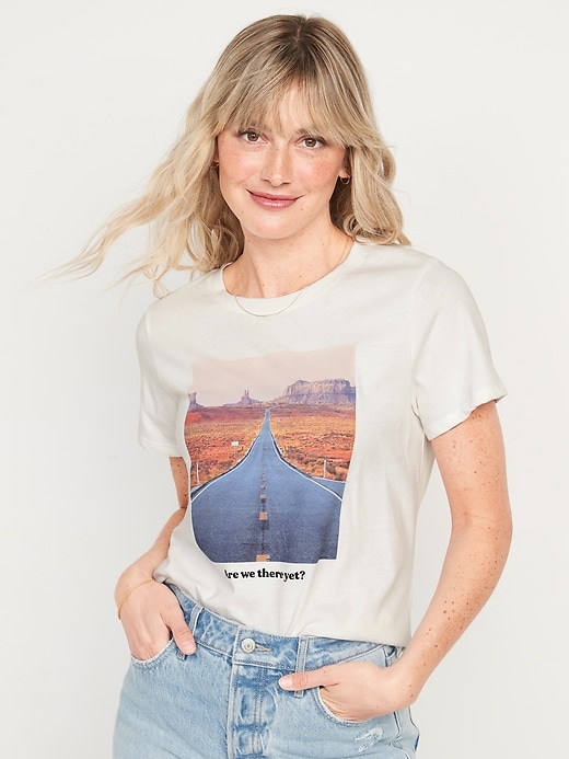 Image number 1 showing, Matching Graphic T-Shirt for Women