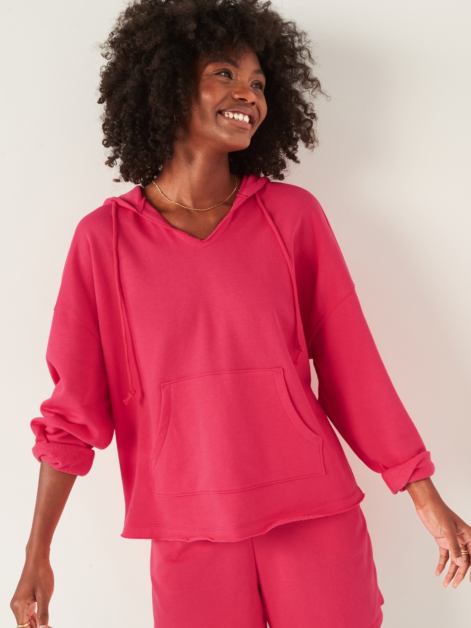 Pink old navy online hoodie