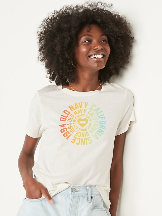 Image number 1 showing, Short-Sleeve Rainbow Logo Graphic T-Shirt