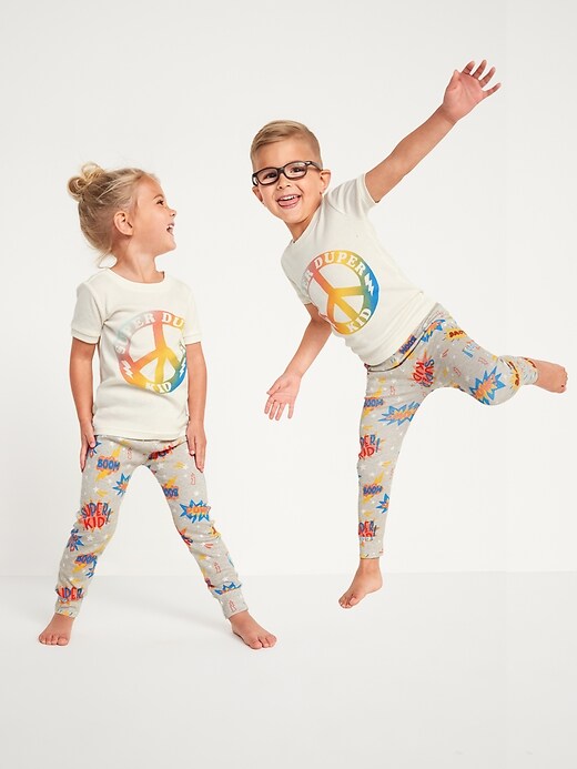 Image number 1 showing, Unisex Matching Graphic Pajamas for Toddler & Baby
