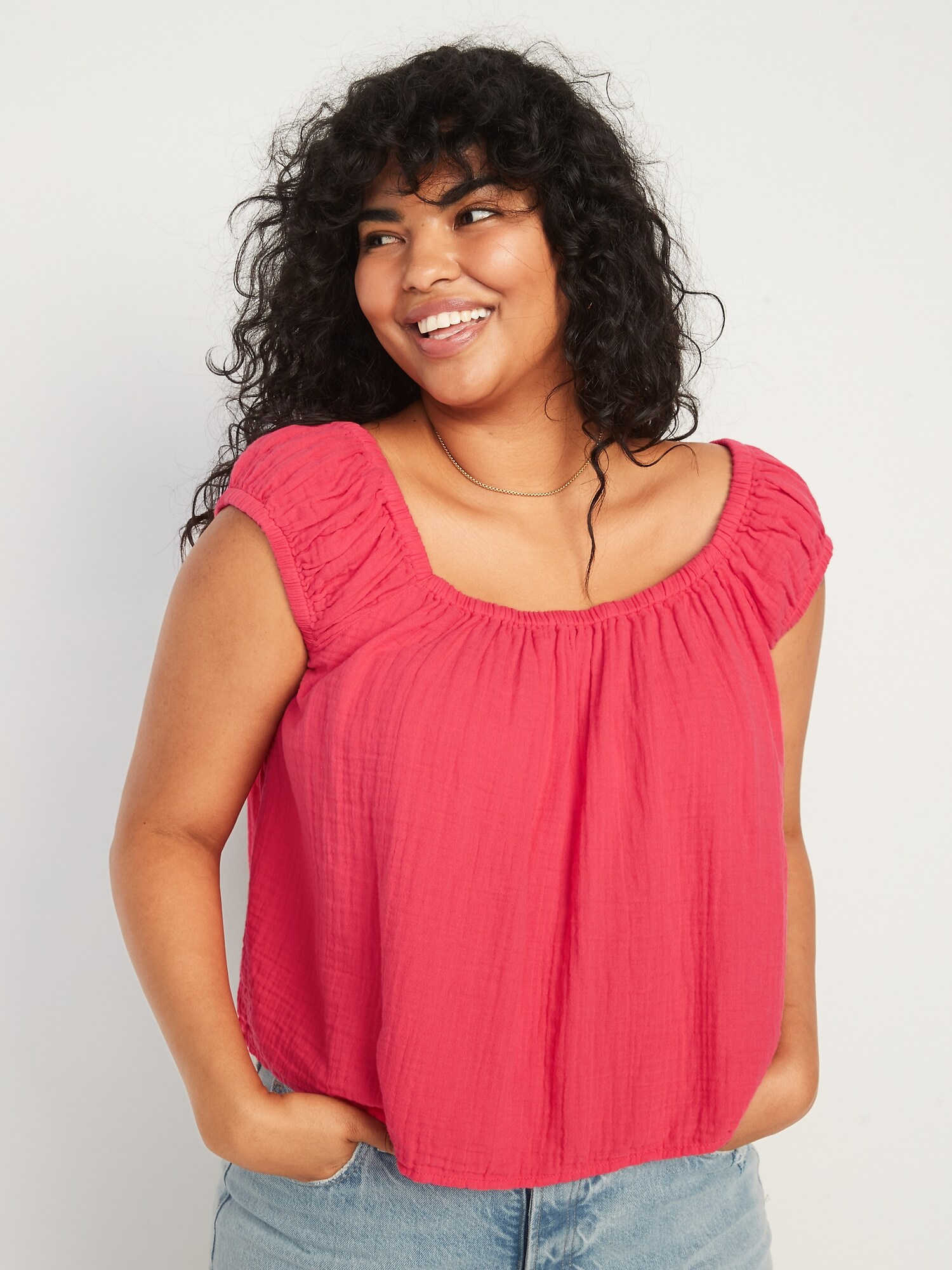 red blouse old navy