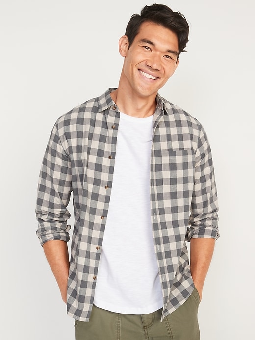 Image number 1 showing, Slim-Fit Built-In Flex Check-Print Everyday Shirt