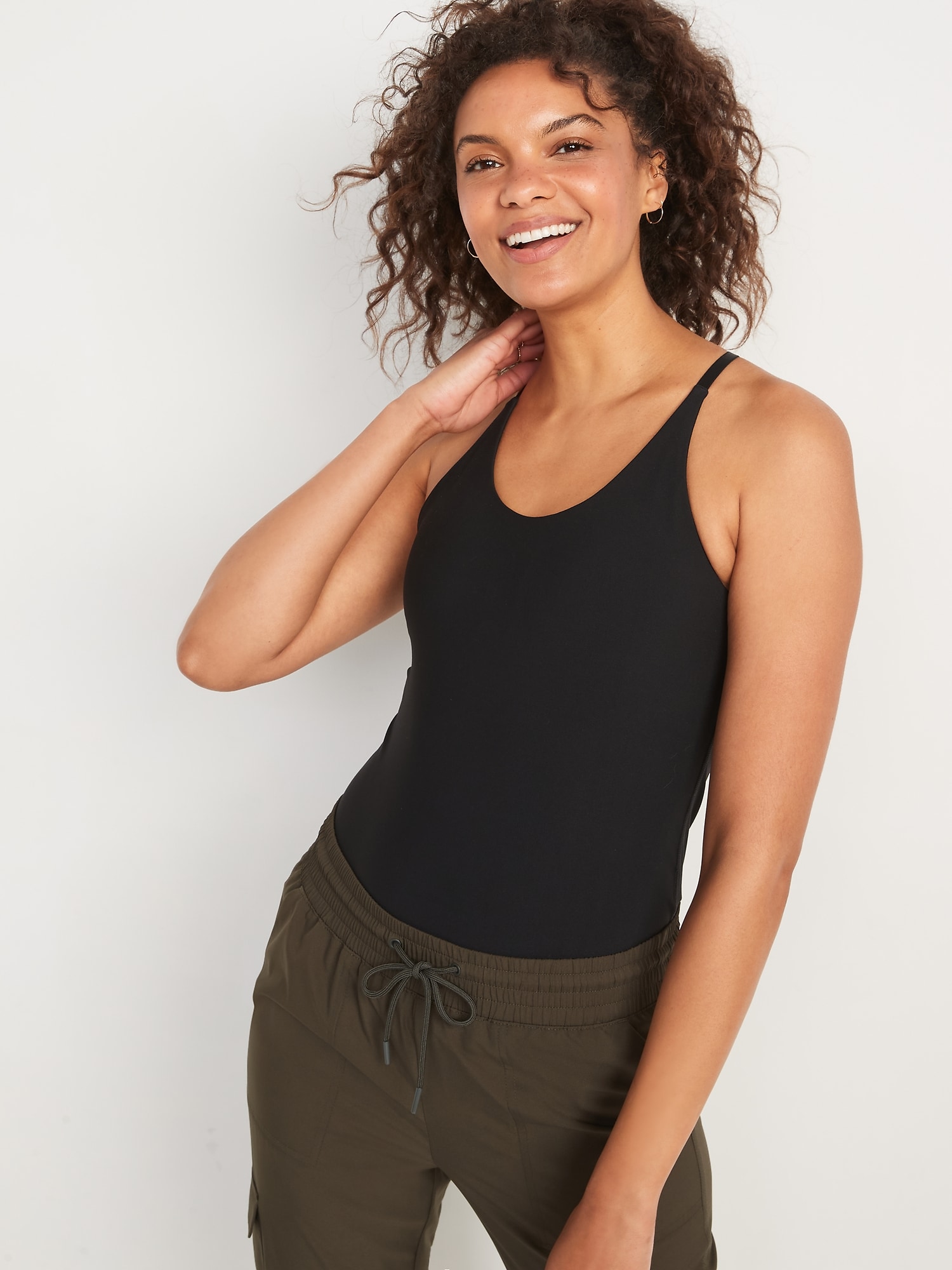 Old Navy Inkwell PowerLite LYCRA ADAPTIV Racerback Shelf-Bra Active Tank  Top - L Gray Size L - $35 (12% Off Retail) - From Lindsay